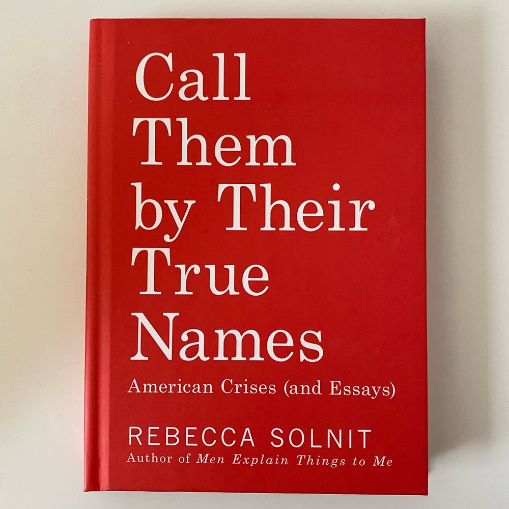 'Call Them by Their True Names' a book of essays by Rebecca Solnit